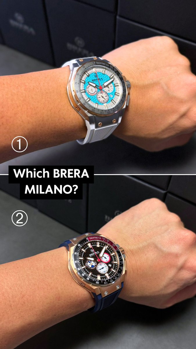 こんにちブレラ〜⌚️✨
ブレラミラノジャパンがお昼12時をお知らせします🕛
「ブレラミラノ グランツーリスモ GT2 クォーツ クロノグラフ 」です。
さて今の気分はどちらですか？
①なら「ブレラ」②なら「ミラノ」で教えてください。
👇
breramilano.theshop.jp/categories/586…