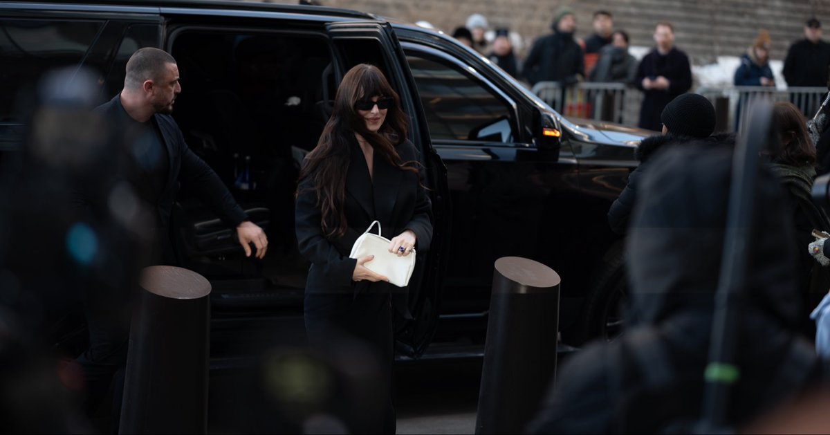 Dakota Johnson shot by me, outside the Calvin Klein show in NYC! What a surreal moment 📸⚡️🔥 so perfect in person
