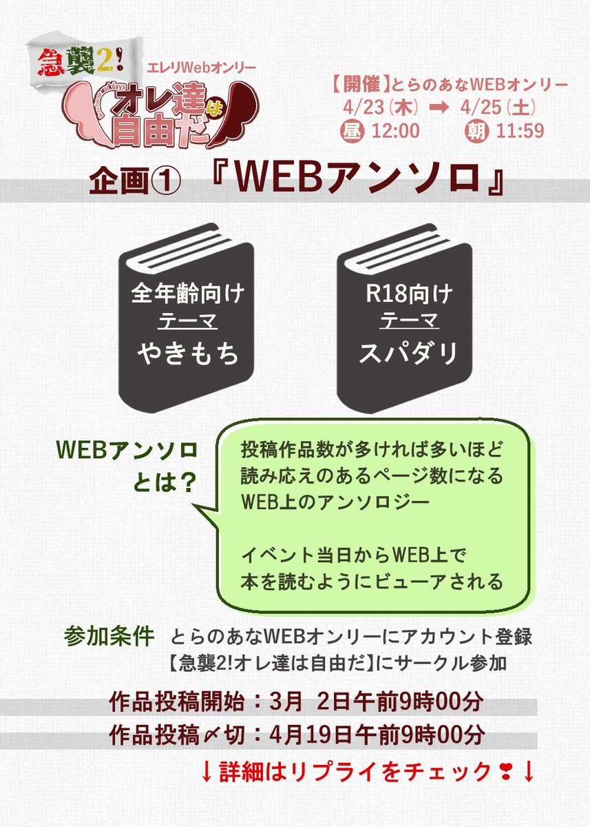 平日のエレリWebオンリー運営 tweet media