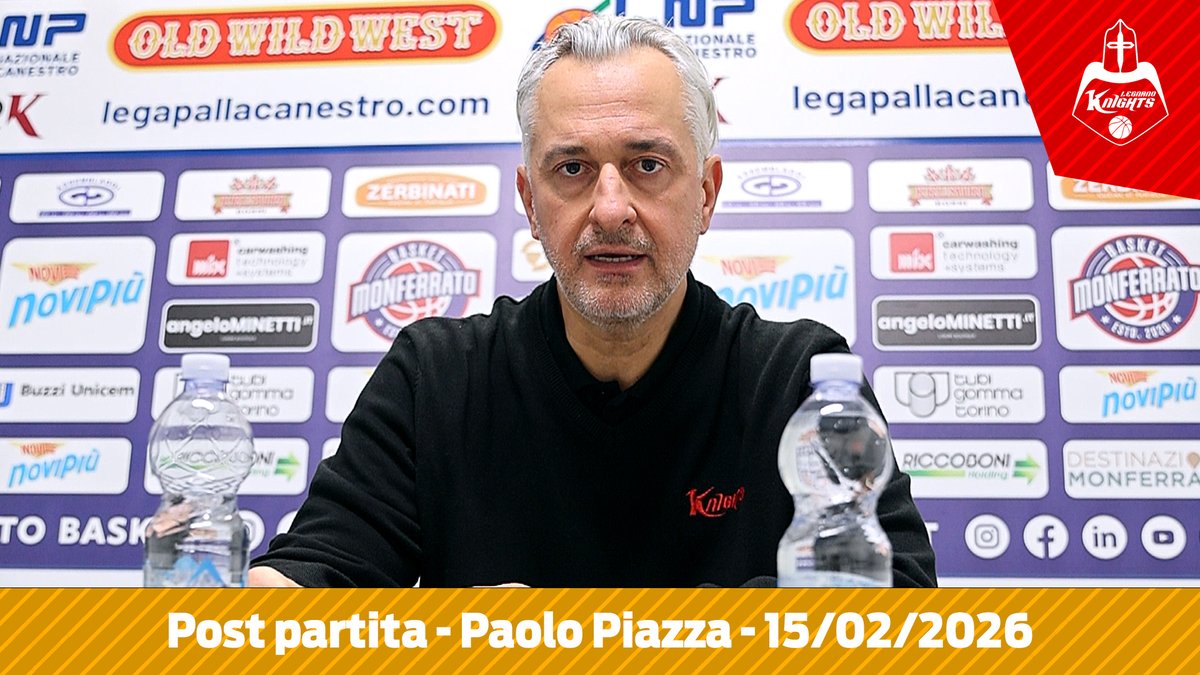 Coach Paolo Piazza ripercorre in conferenza stampa la gara dei Knights a Casale, con parole di conforto per Caglio, vittima di un infortunio durante la partita.

youtube.com/watch?v=dBzouE…