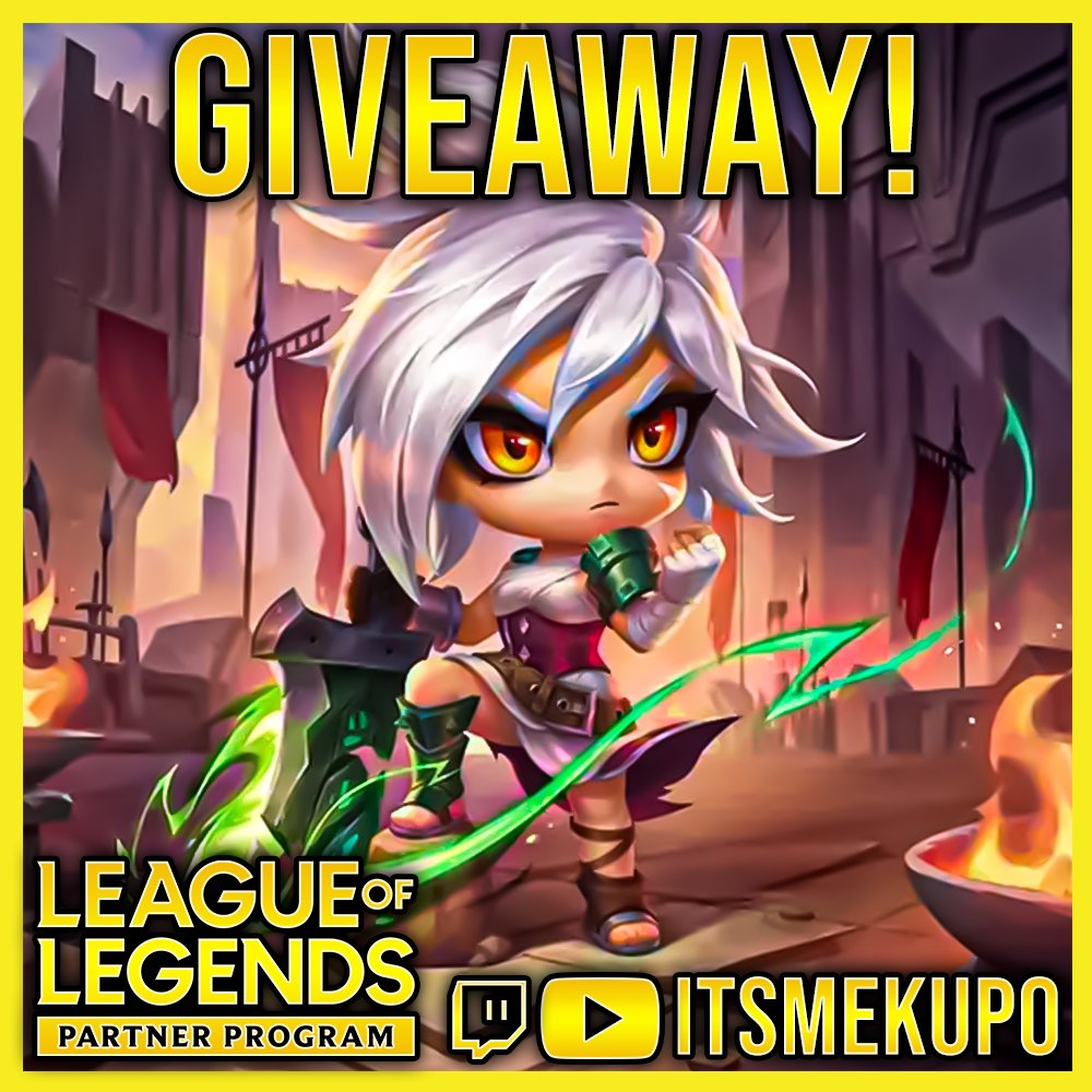 🔥#Giveaway!        
Giving Away 5 Chibi Riven Skins! (better late than never lol)

To win: Follow + Like + Repost

Winners announced on Feb 18th 2026
