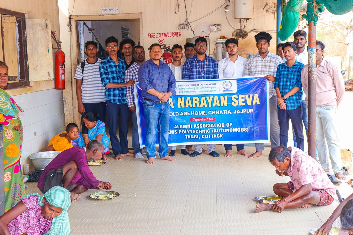 driemsdiploma's tweet photo. Nara Narayan Seva at Sevaka Old Age Home
The NSS Unit of DRIEMS Polytechnic (Autonomous), in collaboration with the Alumni Association, organized a heartfelt Nara Narayan Seva at Sevaka Old Age Home, Chhatia, Jajpur, on 14.02.2026
#DRIEMS #DRIEMSPolytechnic #NSS #NaraNarayanSeva https://t.co/IbAZEtFfxo