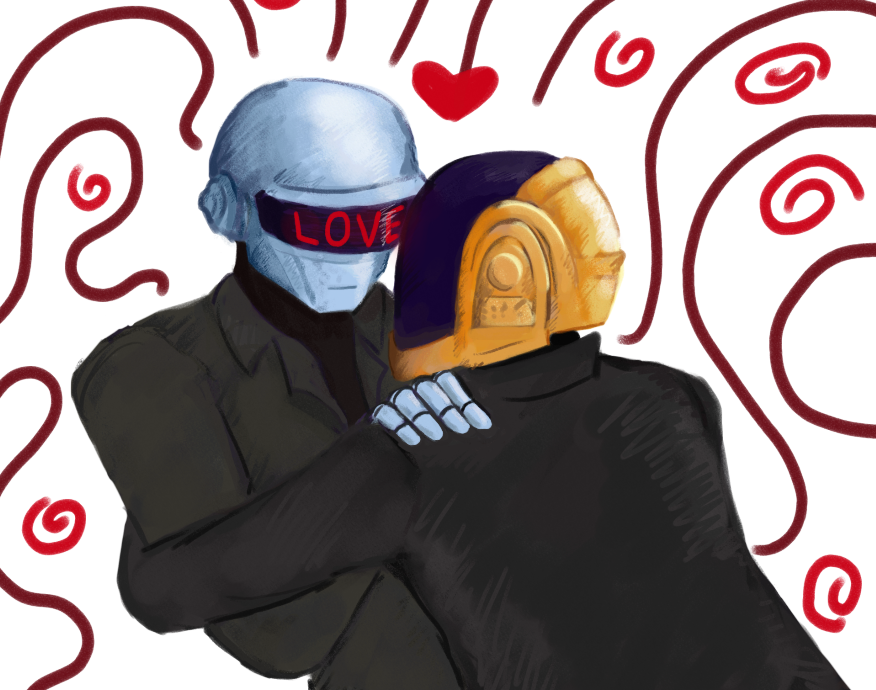 buttermilksalem's tweet photo. a bit rushed but happy late valentines #daftslash #daftpunk https://t.co/ER4QGQviTu