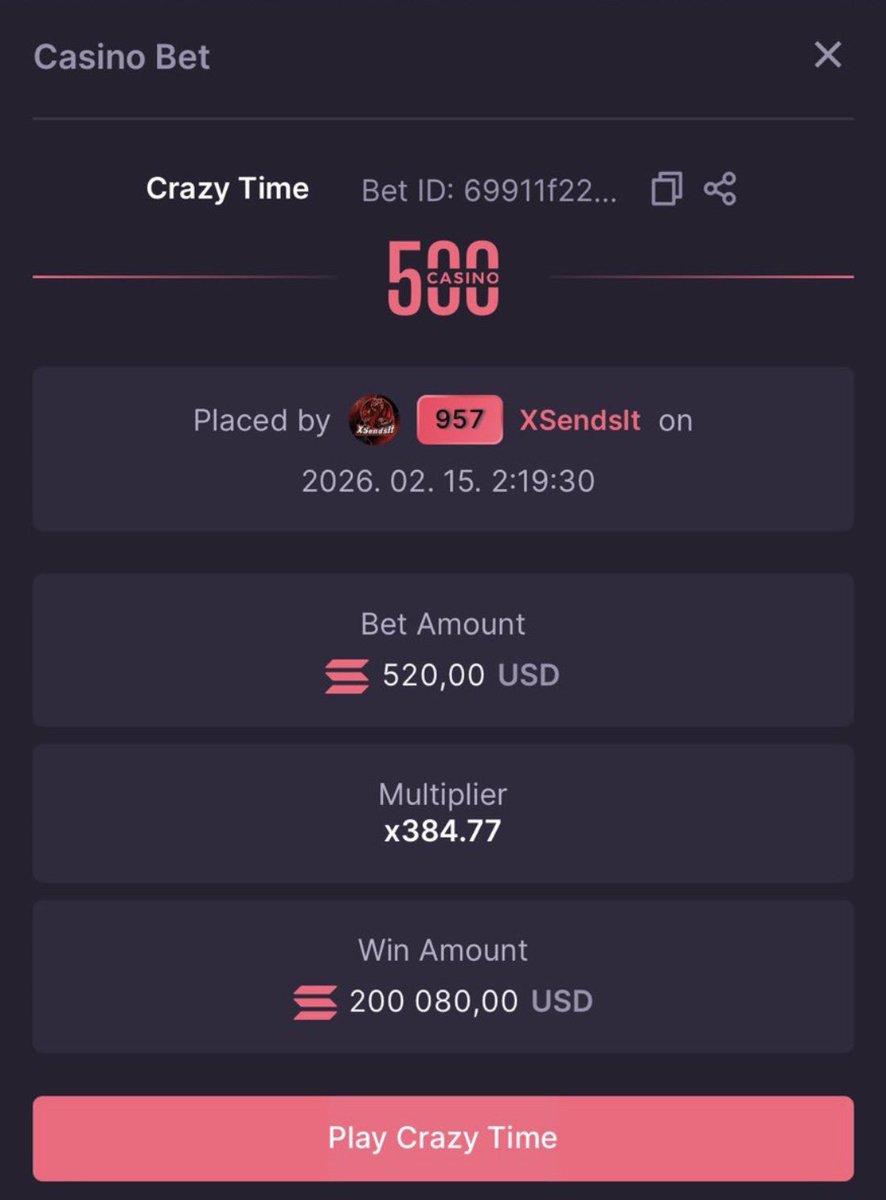 XSendsIt's tweet photo. I HIT THIS ON CRAZY TIME YESTERDAY @500Casino

$100 SOLANA GIVEAWAY

-  TAG 2 PEOPLE
- RT &amp; FOLLOW @XSendsIt &amp; @XSendsItRewards 
- PASTE SOLD ADDRESS BELOW 
(JOIN DISCORD FOR CSGO KNIFE GIVEAWAY LINK IN MY BIO)

48 HOURS WINNER PICKED I WILL RANDOMLY SEND TO ONE PERSON BELOW https://t.co/3PNzCDDQi4
