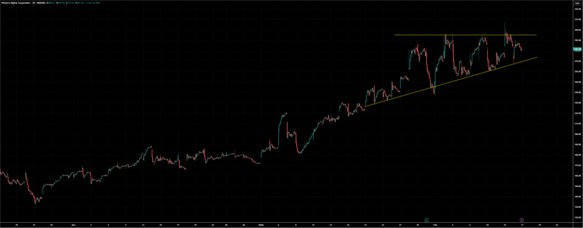 capt_n3m0's tweet photo. Seagate ($STX) and Western Digital ($WDC) looking explosive. Charts so insane went to shorter timeframes. https://t.co/pv05UYfIAZ