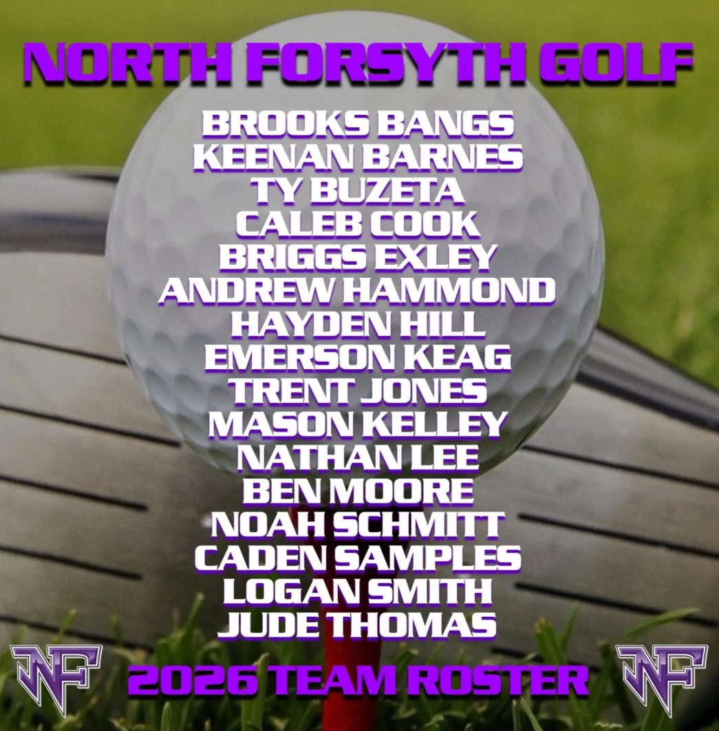 Congratulations to the 2026 Boys Golf team members!!