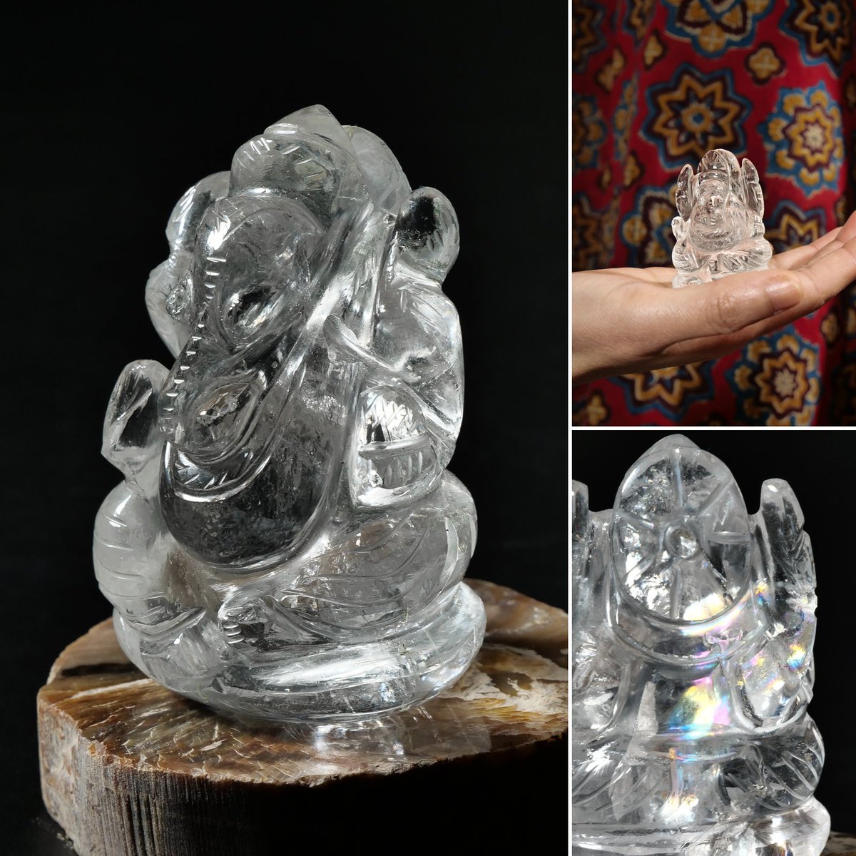 NEW ヒマラヤ水晶のガネーシャ像🇮🇳 標高4,000m以上の高地で採掘され