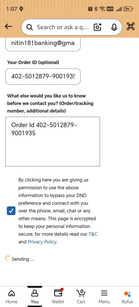 nitin181's tweet photo. @AmazonHelp Trying to upload details so many times.. But ur link not working properly https://t.co/mPNVfRpoku