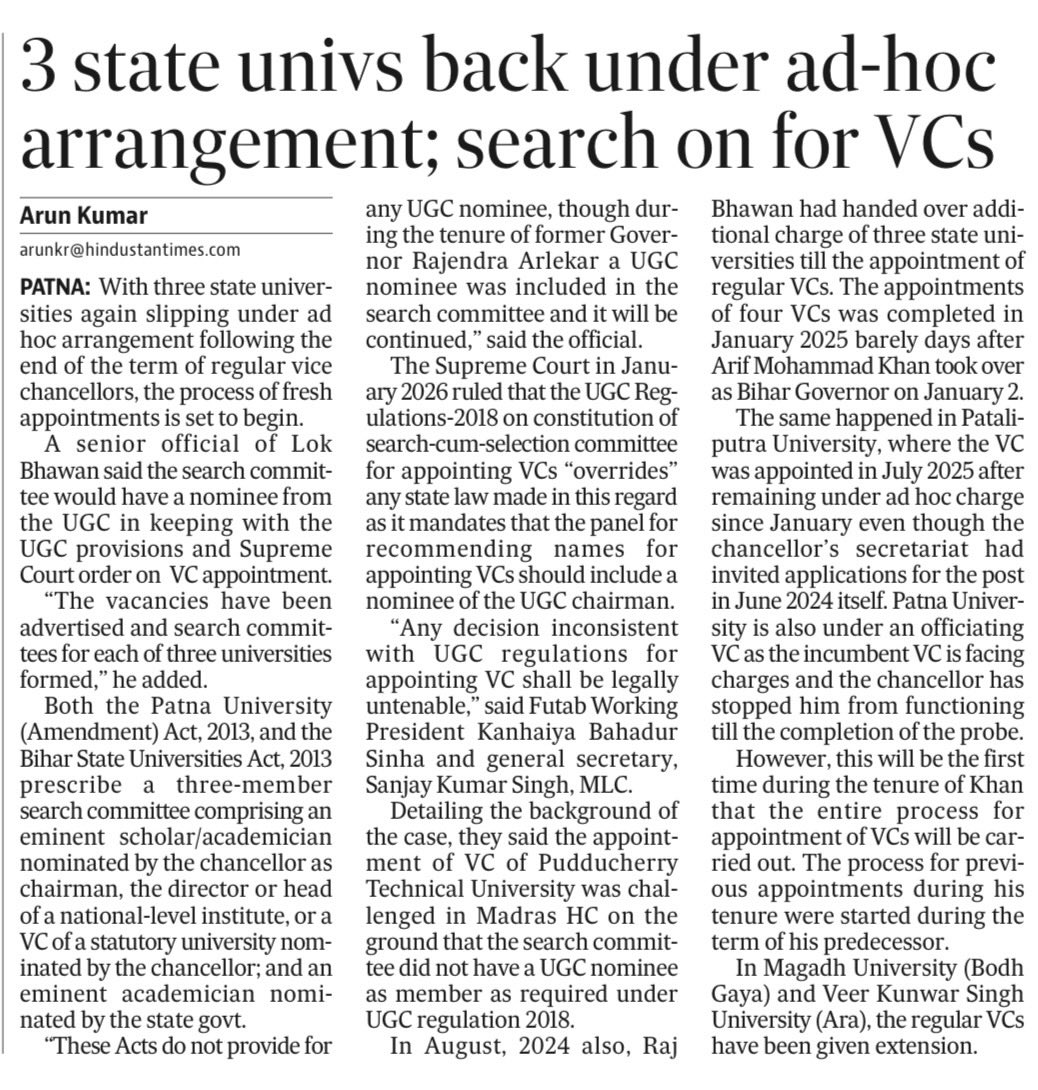 Old syndrome, new reality: 3 state univs under ad hoc arrangement, search on for VCs