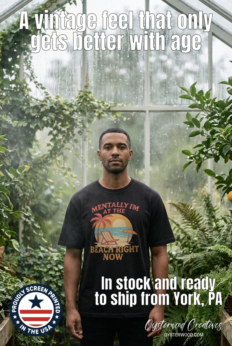 Oysterwood_'s tweet image. Rain on glass, beach on repeat. Soft cotton, relaxed fit, and hand‑printed ink that holds. “Mentally I’m at the beach right now.” $17.95. #GraphicTee #HandPrinted #BeachVibes

Shop here:  oysterwood.com/product/mental…