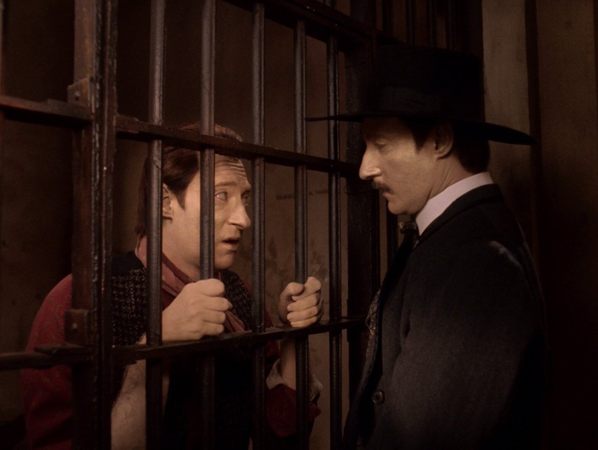 Word is that the actors who played Eli and Frank Hollander get along to this day. In fact, they're also good friends with the actors who play Data and Lore as well. #TNG #AFistfulOfDatas #allstartrek