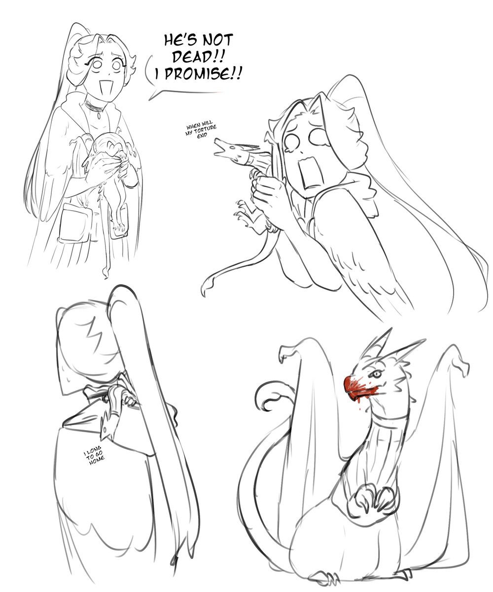 Doodles from the DnD done today, it was so fun to play with  @/Ace_Kitten, @/Putzischen and @/Art_Might 

Sir is my new pride and joy, may all question his origins. He wants his torture to end and to go home. Very badly.

#bleachoc