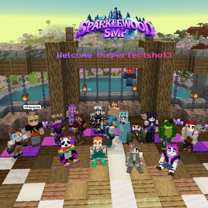 PerfShot3's tweet photo. SparkleWood Stream Weekend Wrap Up!!

Soup passed the stream on over to me tonight and we did a little tour, a little build, and a group screenshot with the Quest Hall announcement tonight!!

Thank you everyone for a great stream weekend for @SparkleWoodSMP https://t.co/tieTfQXYtc