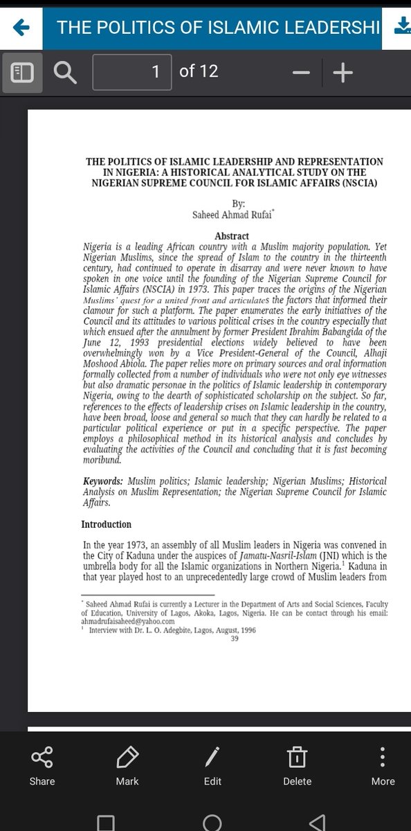 NO TRIBALISM IN ISLAM.. ✅

BUT THERE IS TRIBALISM IN NSCIA AND ILORIN WHERE NO YORUBA IS MUSLIM ENOUGH TO BE PRESIDENT -GENERAL .

 📍 I have the link to this article on POLITICS OF ISLAMIC LEADERSHIP IN NSCIA.. It is an 11 PAGES 📃. I read them all and it's very good for