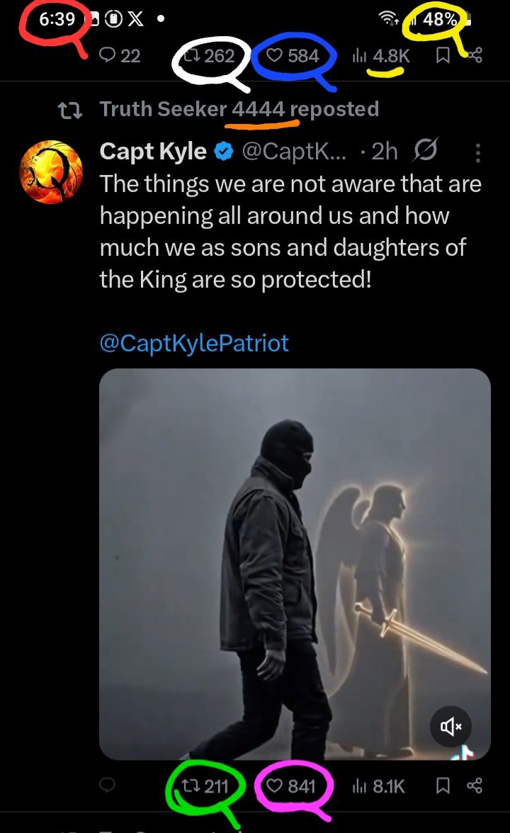 DeanDavis33's tweet image. 🪞4️⃣8️⃣ #FortyEight 
2️⃣6️⃣2️⃣ #TwoSixTwo 
2️⃣1️⃣1️⃣ #TwoOneOne 
6️⃣3️⃣9️⃣ #SixThreeNine 
8️⃣4️⃣1️⃣ #EightFourOne 
5️⃣8️⃣4️⃣ #FiveEightFour 
🎰 #WhatAreTheOdds 🪽
4️⃣44️⃣4 #FourFourFourFour