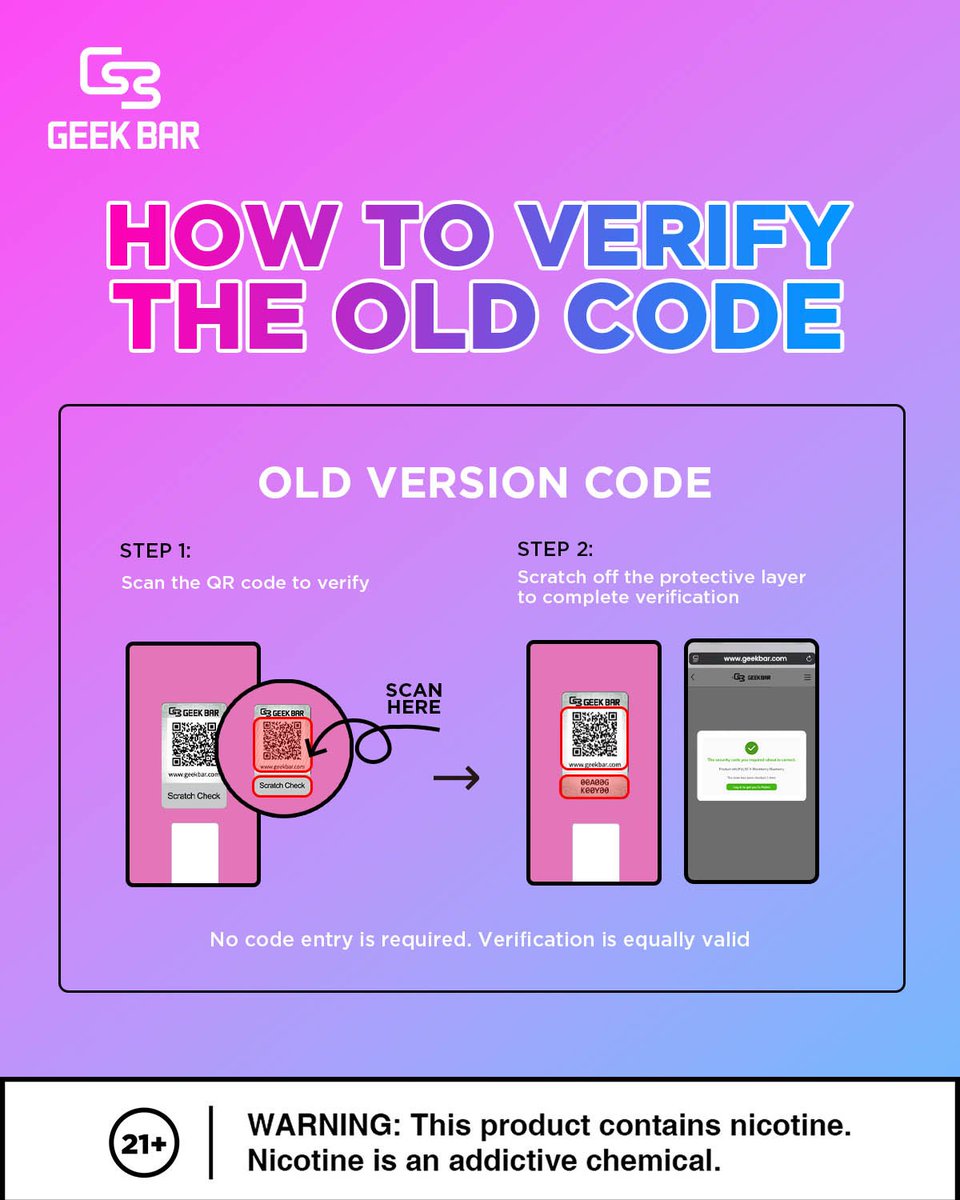 📣🛡️ GEEK BAR Anti-Counterfeit Upgrade 02 Swipe to get all the details  about the new codes, how to verify your product, and what this means for  you.👇 1. How to Verify the