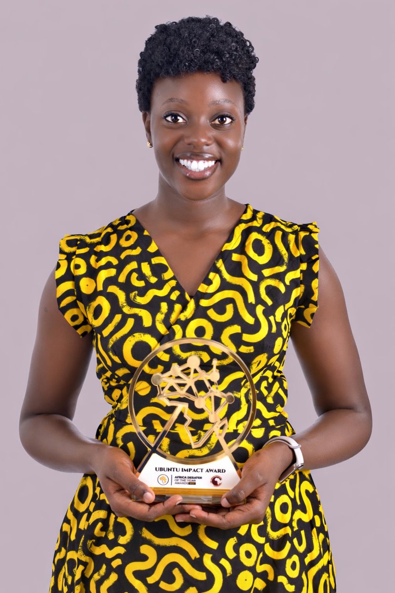 AyebareDenise's tweet photo. Honored to have received the Ubuntu Impact Award at the Pan African University Debate Championship, hosted at the University of the Witwatersrand in Johannesburg, South Africa 🇿🇦.

The Ubuntu Impact Award recognises leaders whose work goes beyond the debate room those who use their voice, intellect, and influence to uplift communities and drive meaningful change. It reflects the true spirit of Ubuntu “I am because we are” reminding us that leadership is collective, not individual.

Grateful to the team @shabil_wabwiire the Chair of @PAUDC_Council for this initiative. “Forward we move and backwards never”