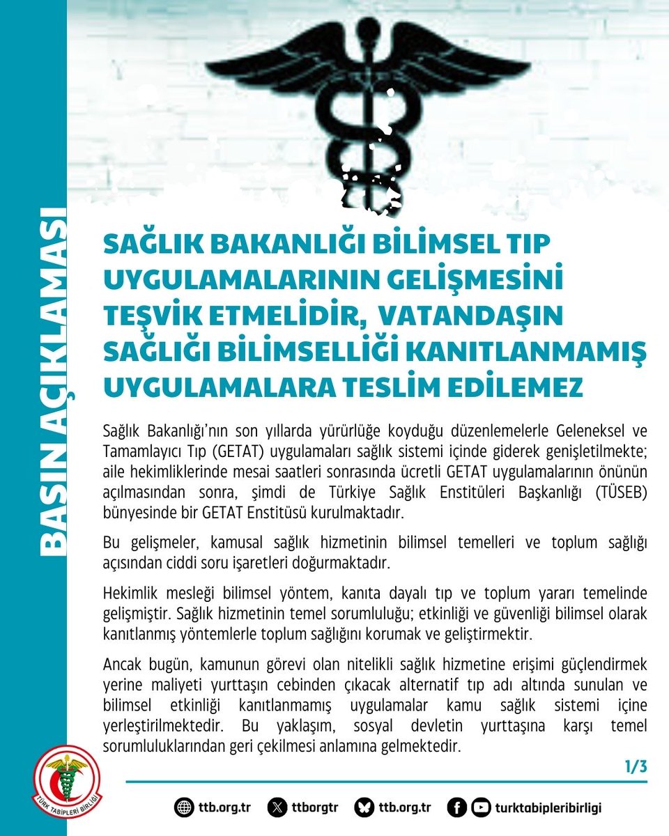 Türk Tabipleri Birliği tweet media