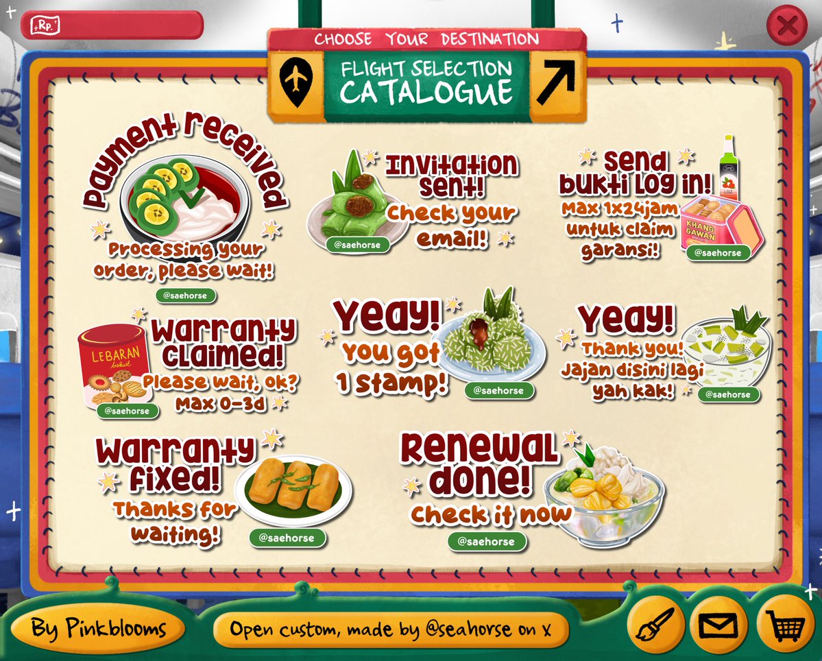 saehorse's tweet image. Ი ⑅ Ი ₊˚ help retweet? tysm! 🫕 ♡

𓂅 👩🏻‍🍳 ⌲ ding — dOng 💬 ⊂⊃ welcome to pinkbloom flight . . 🌸🥛 ⊹ new catalog has arrived ₍ 🍮 ₎ menyajikan 6 - Sticker Pack siap santap! 𓊔 🍓 IDR. 25.000 ♡ 🍱 ketuk dm tuk order ◎🥢🥡𓈒 𓐍 

៶៲៸ 🥐 ꒰ #zonauang #zonaba ꒱ 🍽️ ★