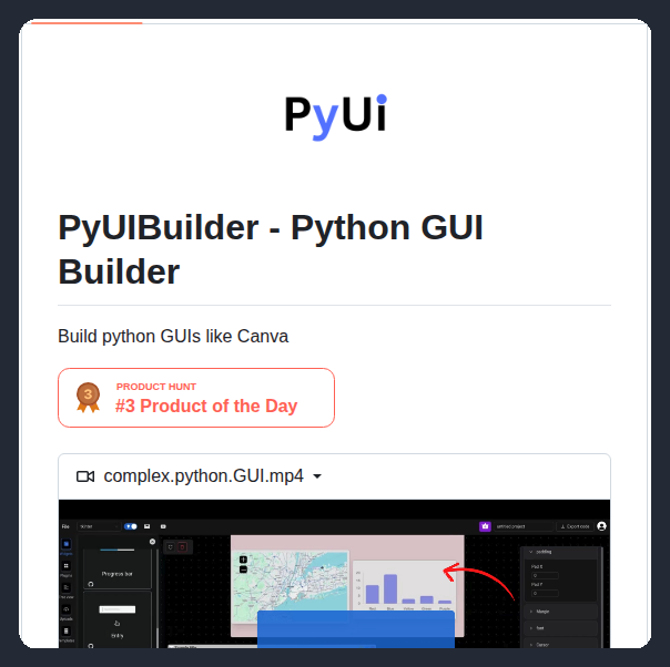 Drag and drop interface for Python GUI development https://t.co/TdJXvEx2kR