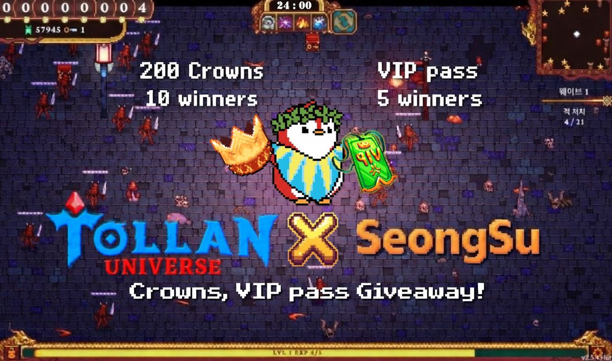 ✳️ VIP pass, 200 Crowns Giveaway! 👑

I've prepared the necessary Crowns and VIP Passes to play the Lunar New Year event in the game!

15 winners will be selected!
10 winners get 200 Crowns each 5 winners get a VIP Pass each!

How to Join ?
1. Follow <a href="/TollanUniverse/">Tollan Universe</a> + <a href="/im_mkx/">mkx</a> +
