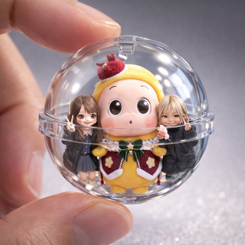 あちゃんが作ってくれた、フィギュア化したななみんと私