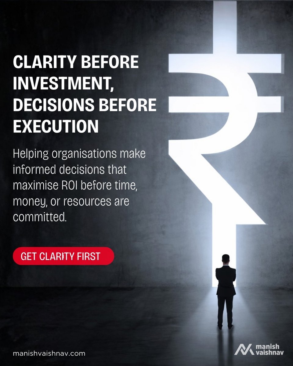 BRANDwithMV's tweet photo. Clarity before investment.
Decisions before execution.
ROI isn’t created by action.
It’s protected by clear thinking.

👉 https://t.co/XiwGXV6mAr

#DecisionClarity #StrategicThinking #Leadership #ROI #ThinkBeforeInvest #BillGates https://t.co/5GNPV9QdgZ