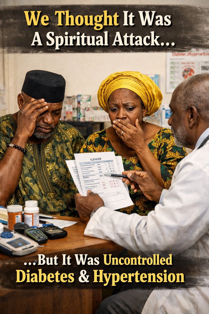 This is awareness not an attack on faith. Being religious without health knowledge can be dangerous.

A couple in their early 50s came to the clinic after the wife insisted something was wrong. We checked fasting blood sugar and blood pressure.

The results were alarming.  
The