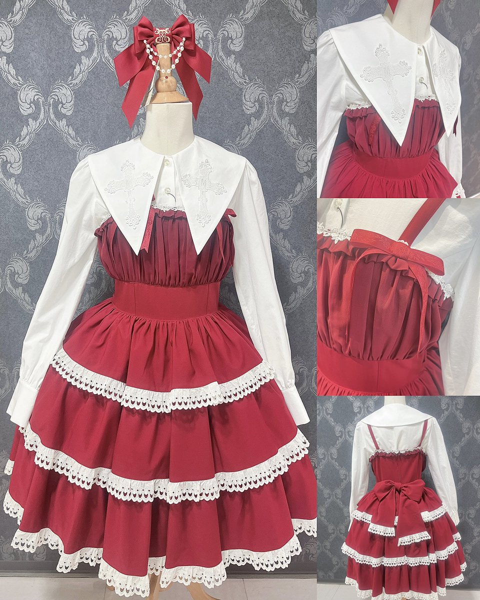 ⚜️ Moi-même-Moitié⚜️ 🥀新作入荷🥀 十字架レースカラーブラウス