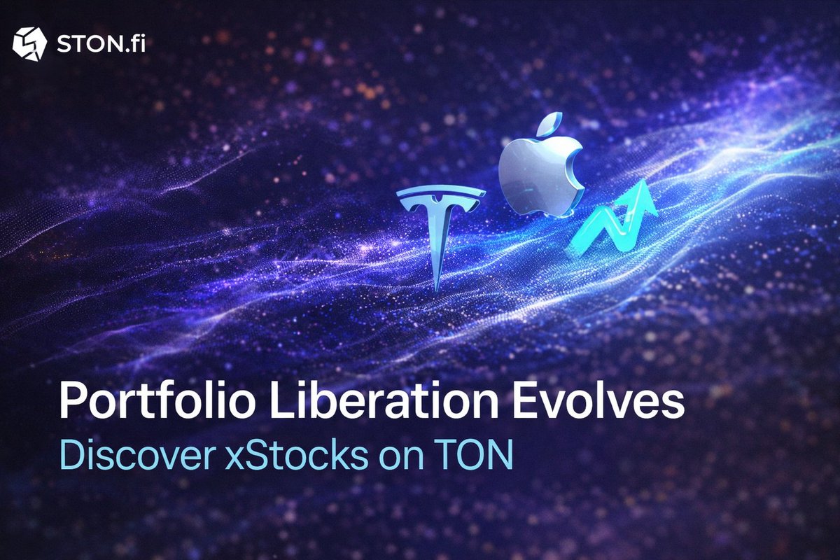 Thinks_Rash's tweet photo. Imagine scrolling your feed and seeing the same old crypto plays:

pump this memecoin, farm that yield, repeat
Gets repetitive, right?

Now imagine quietly adding exposure to assets like AAPL, TSLA, NVDA, or even S&P style trackers straight inside your @tonwallet_tg, without opening a brokerage account or leaving DeFi

That’s basically what @xStocksFi on https://t.co/lmJLS5qZnu are experimenting with right now

They’re tokenized versions of traditional assets that can be swapped on a DEX, held in your wallet, or used in DeFi strategies on TON

There’s also a low-key educational campaign running Portfolio Liberation (Feb 12 – March 5)

Here’s what makes it interesting:

🔹 Learn how tokenized traditional assets function inside DeFi
🔹 Complete missions that gradually build your understanding
🔹 Earn points, climb the rankings, and unlock multipliers
🔹 Share of a $50,000 reward pool
🔹A practical way to understand how these portfolios work

No pressure
If you’re already using TON and ever wondered what a more balanced on-chain portfolio could look like, this is a pretty easy way to explore it

If this sounds interesting, check the link in the first comment 👇

#LiberationStory #DeFiPortfolioRevolution #STONfi 
@ston_fi