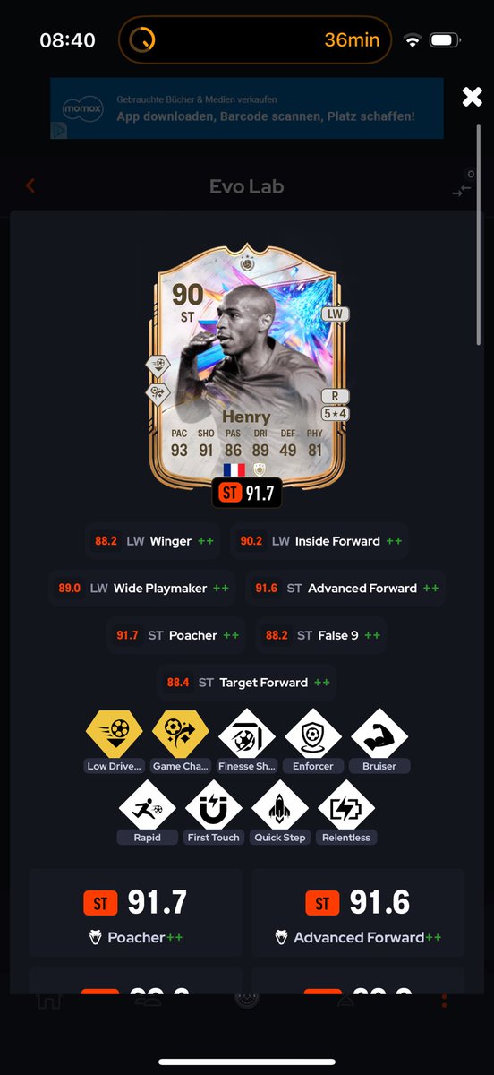 ‼️ Perfekte Henry Evolution🧬

✅ Protein-Nachschub
✅ Kompletter-Torjagd-Profi (Adel)
✅ ST-Rollen++
✅ 3x‼️ Präzise Pässe (SP LVL1)
✅ Enorme Sturm-Verbesserung (Swaps)