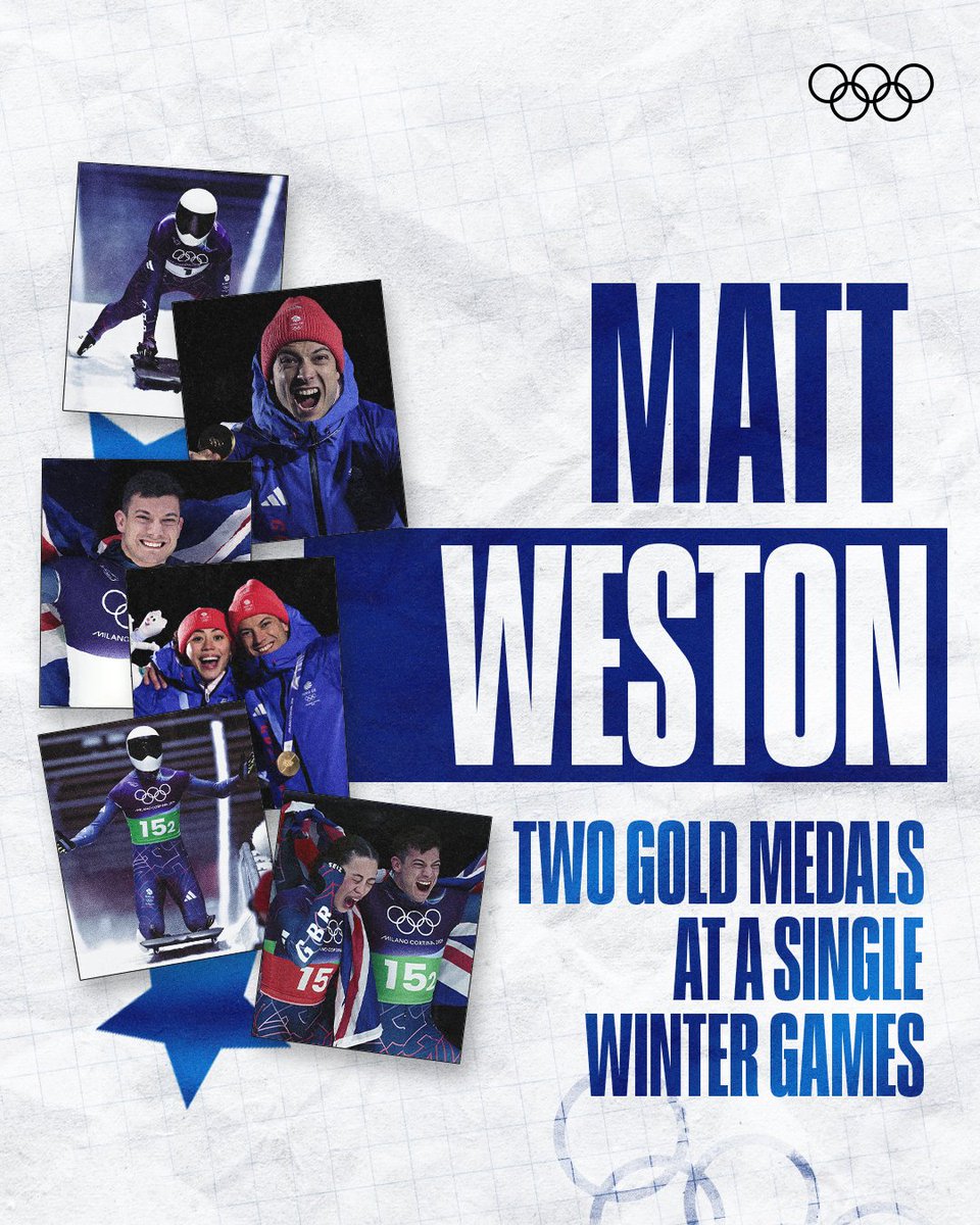 Matt Weston is on FIRE at #MilanoCortina2026! 🔥🤩

On Friday he made history as the first male skeleton Olympic champion for Great Britain.
On Sunday he won the FIRST-EVER skeleton mixed team Olympic medal with Tabitha Stoecker! 🥇🥇 On Monday... he's our motivation! 💪