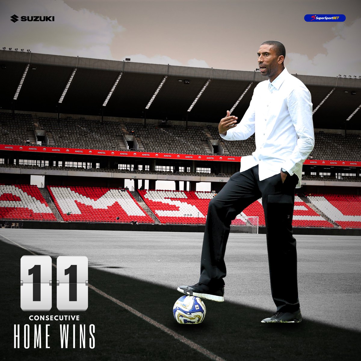 Abdeslam Ouaddou is the first coach in PSL history to oversee 11 consecutive home wins across competitions for a single club. 

Consecutive home wins: 

1️⃣1️⃣ - Ouaddou (🏴‍☠️- 2026)
1️⃣0️⃣ - Baxter (✌️ - 2014)
1️⃣0️⃣ - Mosimane (👆 - 2016)
1️⃣0️⃣ - Mokwena (👆 - 2023)