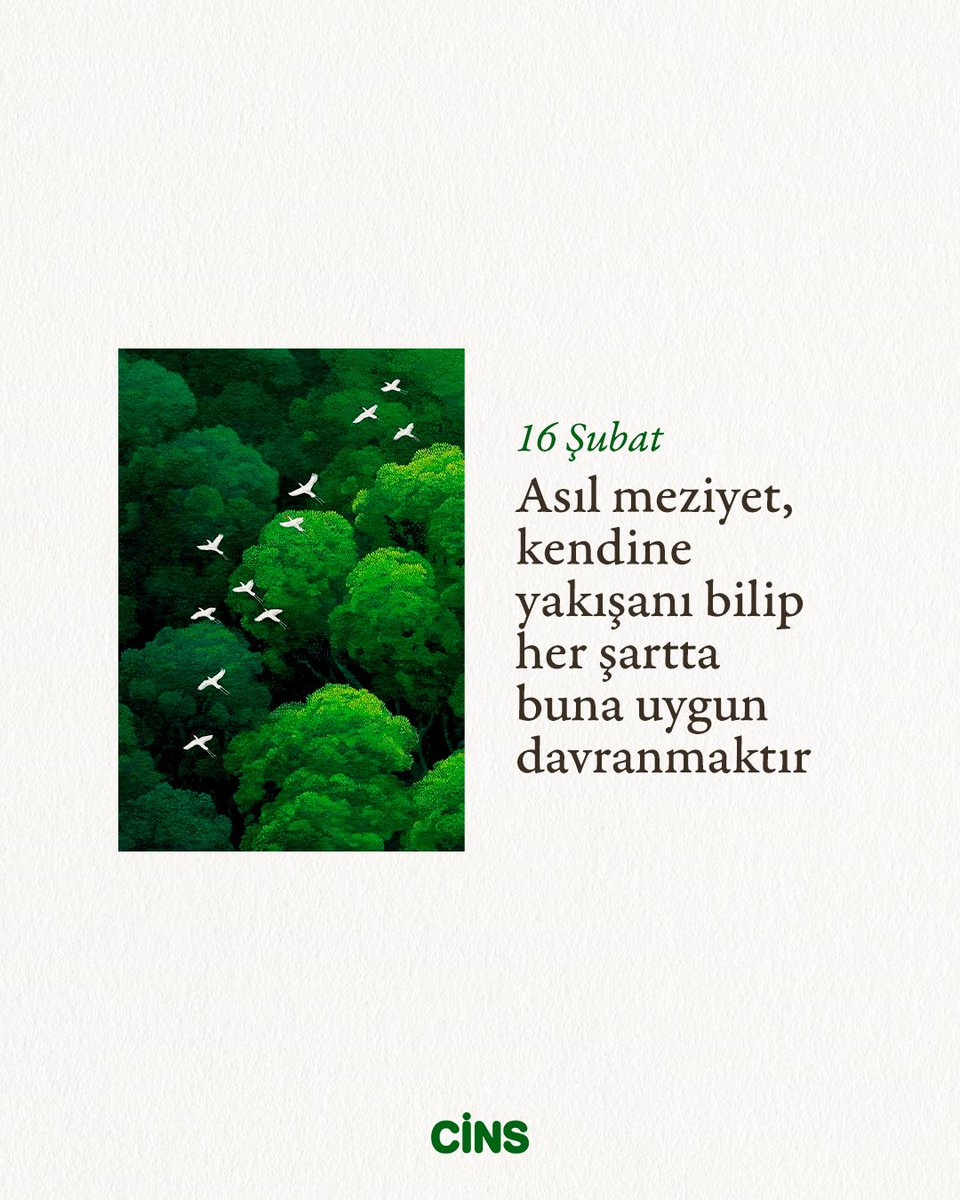 Günlük Cins hatırlatmasıdır:

Asıl meziyet, kendine yakışanı bilip her şartta buna uygun davranmaktır.