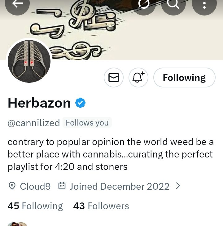 This my guy nor fit get blue tick with 43 followers na.

I fit vouch for am so e go follow back and engage.

Make we grow the account.
<a href="/cannilized/">Herbazon</a>, we dey for you