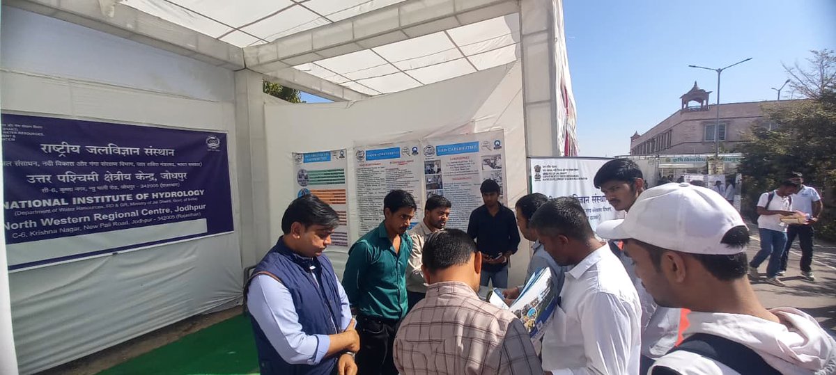 NIH_Hydrology's tweet photo. National Institute of Hydrology, North Western Regional Centre, Jodhpur (Deptt. of Water Resources, RD & GR, MoJS, Govt. of India) participated in the Agricultural Science Fair-2026 organized by Agriculture University, Jodhpur, on 14th February 2026, with the theme of “Marusthal Mein Viksit Krishi: Atmanirbhar Bharat.”

The Centre showcased its work in agricultural water management, groundwater assessment, hydrological modelling, climate resilience, and water conservation technologies for arid and semi-arid regions. The stall attracted strong engagement from farmers, researchers, students, and policymakers seeking practical solutions for efficient irrigation and sustainable agriculture.