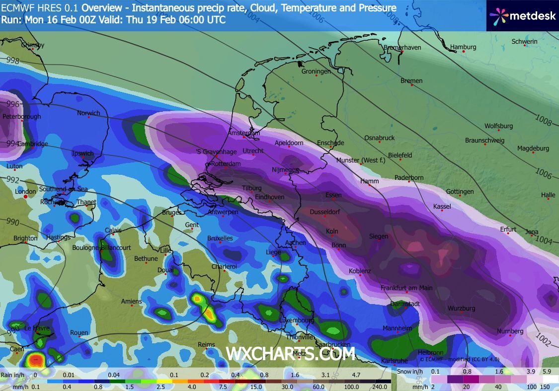 MeteoVoorne's tweet photo. ❄️ We zijn deze week nog niet direct van de winterse perikelen af! Donderdag zou een stagnerende neerslagzone regionaal opnieuw voor #sneeuw en #gladheid kunnen zorgen! #Staytuned #winter https://t.co/3M4eapzn0Y