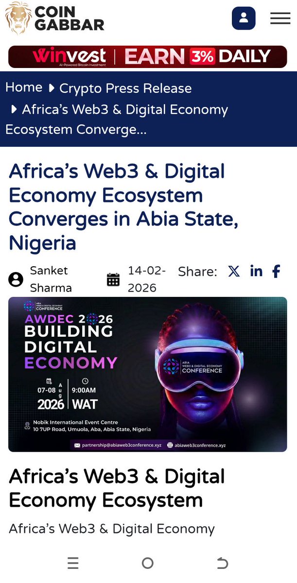 Abia Web3 & Digital Economy Conference tweet media