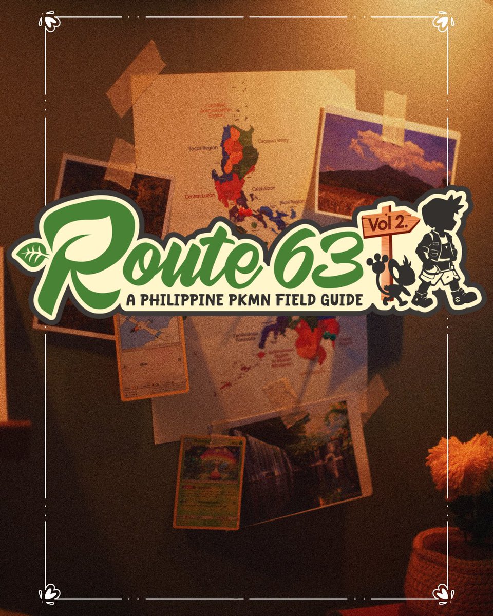 New look. Same adventure. ☀️

The journey continues with the official logo reveal of Route 63 Volume 2: A Philippine PKMN Field Guide 🇵🇭✨ 

From mountain trails to coral reefs, we’re mapping it all. 
Volume 2 is bigger, bolder, and ready to roam.

Ready to hit Route 63 again?