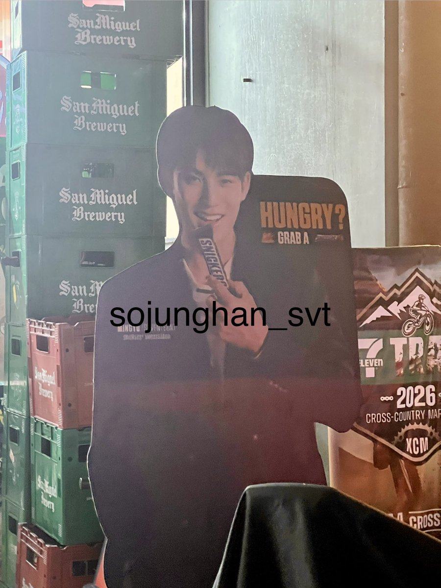 Yung Mingyu standee sa 7-11 samin ay San Mig binabantayan? Panoyan? Hahah