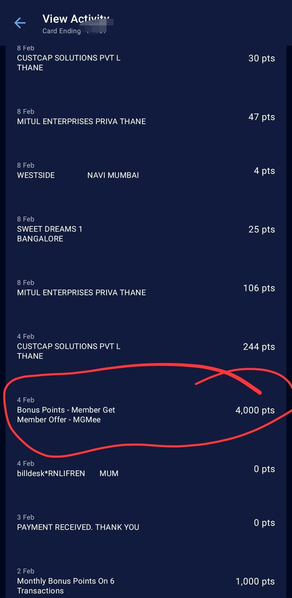 CatchMeAbhiOrb's tweet image. 15K MR points credited in spends of 30K.

ACCOR Complimentary Membership ✅
Taj Epicure ✅

Time to go for the obvious now 😂 😂 😂

#amex #ccgeek