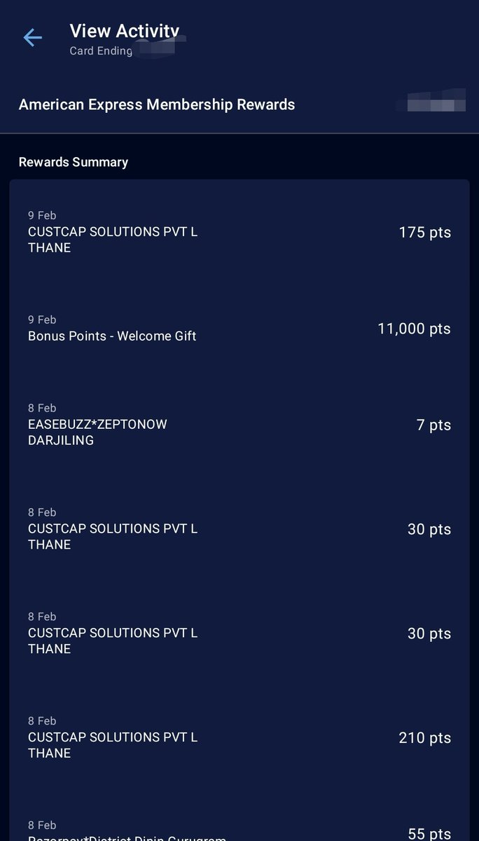 CatchMeAbhiOrb's tweet image. 15K MR points credited in spends of 30K.

ACCOR Complimentary Membership ✅
Taj Epicure ✅

Time to go for the obvious now 😂 😂 😂

#amex #ccgeek