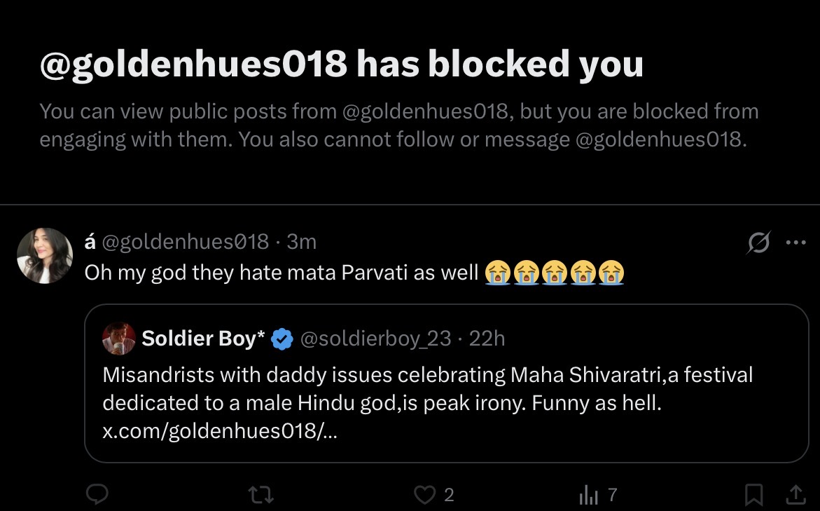 This Honda Sherni blocked me right after quoting me… guess my reply would’ve melted more than just her ego.