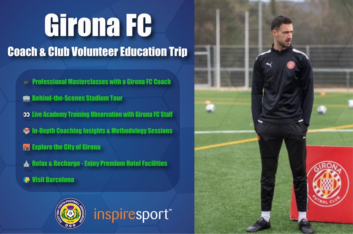 9️⃣Days To Go⏳

Incredible! 🤩 Our coaches will experience all this at Girona FC with <a href="/inspiresport/">inspiresport</a>

✨Because great player development starts with great coach development✨

Interested in a tour?👇
📧 jed.mccabe@inspiresport.com
📞 07841143750

#SYFAinspireGironaFC #inspired