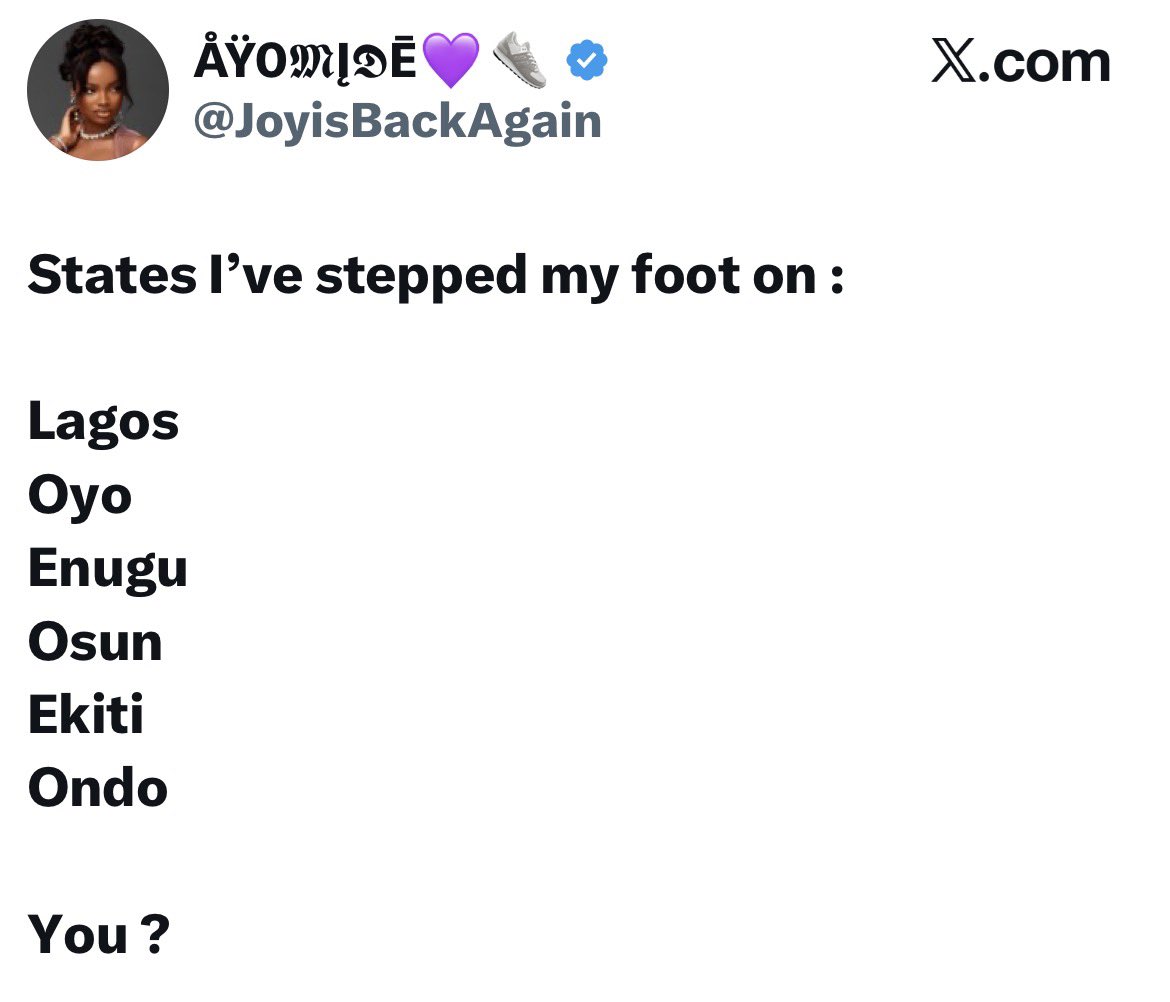 How many states in Nigeria have you visited? 👇