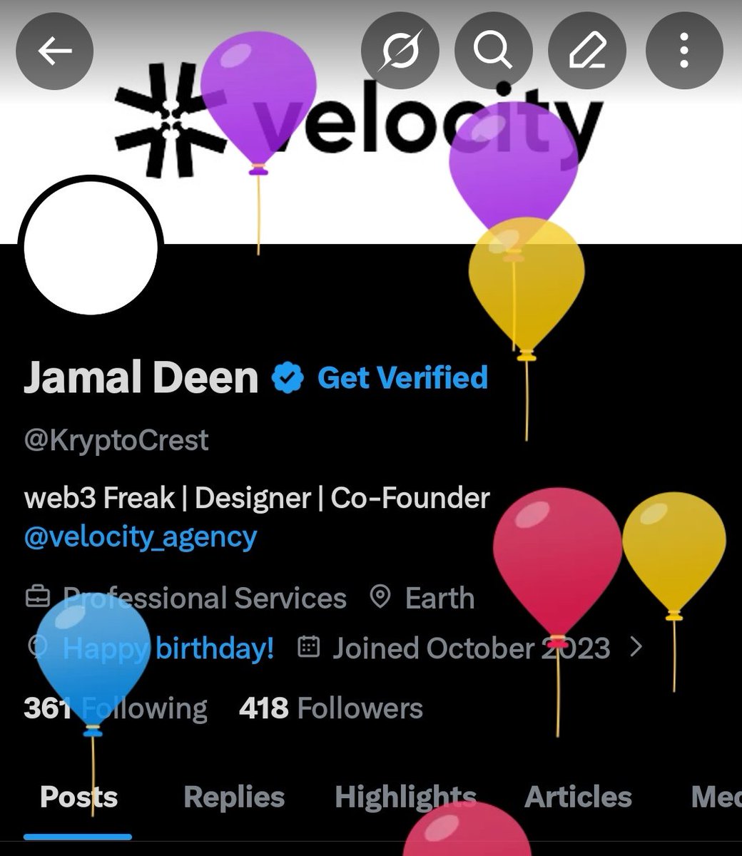 KryptoCrest's tweet photo. Me: living life, zero awareness of dates
My X profile: casually flexing birthday balloons in my face
Brain: ...wait, TODAY?

Official reminder from my own account lmao 🎂🎈 
Who's worse at adulting? 🙋🏾‍♂️

Thank you @X https://t.co/yBIU04m49b