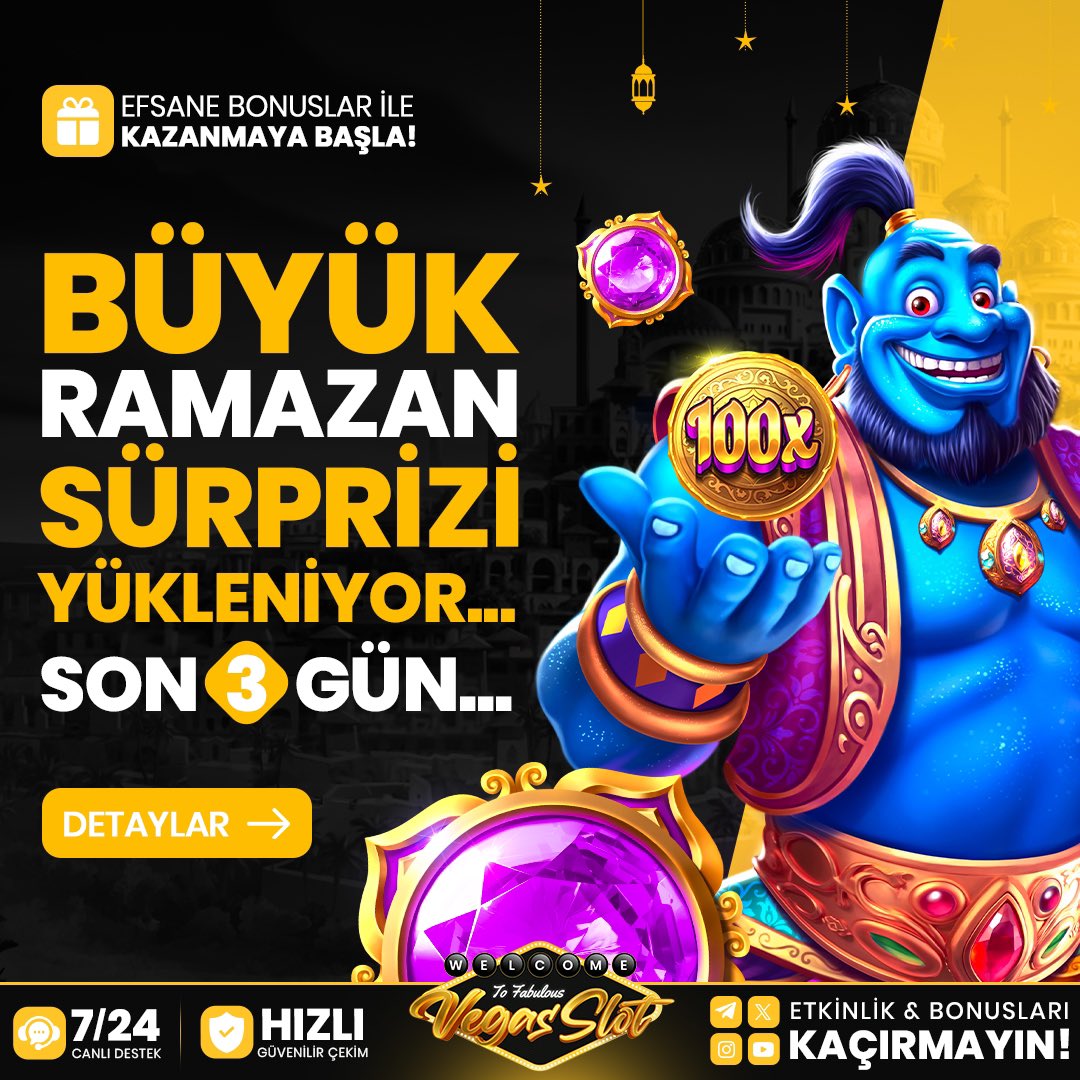 🚨 BİLDİRİMLERİ AÇIN, GERİ SAYIM BAŞLADI!

Büyük Ramazan Sürprizi yükleniyor...⌛

Efsane bonuslar ve özel etkinliklerle dolu bir aya girmek üzereyiz! 

Bu Ramazan VegasSlot ailesi için çok başka geçecek.

TIKLA: t2m.io/vegassosyal