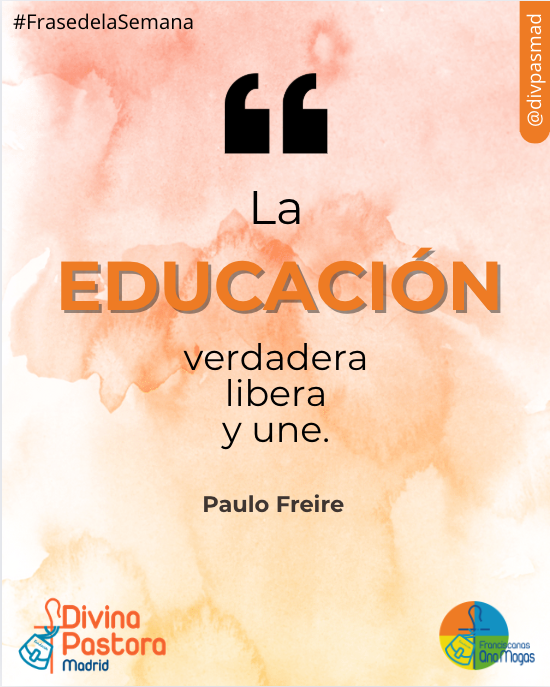 Usa el conocimiento para construir puentes y derribar muros.
 #somosfranciscanas #divinapastoramadrid #frasedelasemana #educacionliberadora #unidad