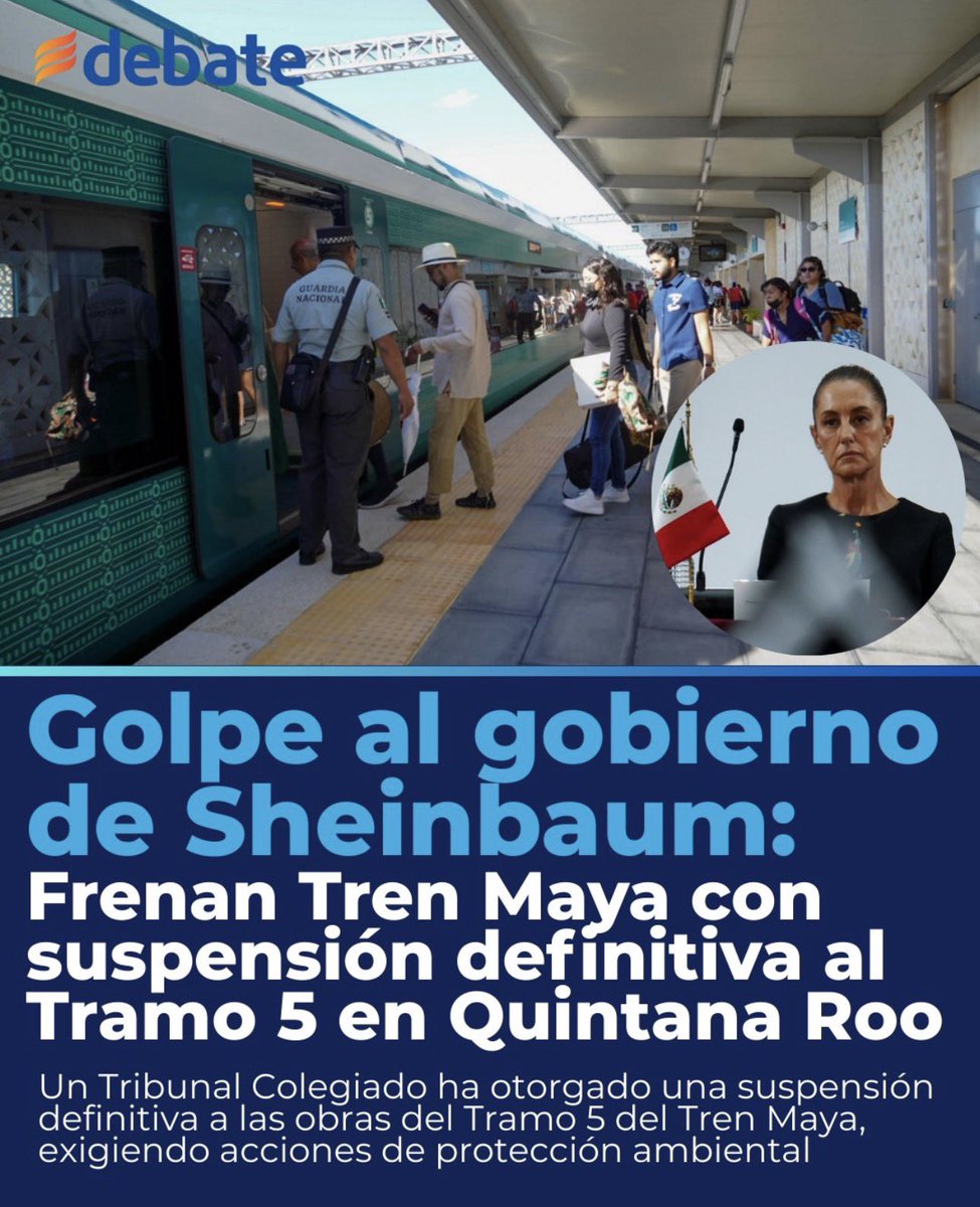 ¿Cuánto tiempo creen que tarden las mascotas que <a href="/Claudiashein/">Claudia Sheinbaum Pardo</a> y <a href="/lopezobrador_/">Andrés Manuel</a> tienen en la <a href="/SCJN/">Suprema Corte</a> para borrar la orden de ese juez e incluso ir tras él por frenar el #TrenMaya #TrenFalla?