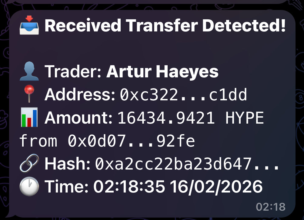 Arthur Hayes receive another 16,434 $HYPE from <a href="/Gate/">Gate</a> and now hold 205,629.927 $HYPE or $6.120M
